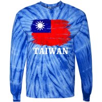 Vintage Taiwan Flag For Taiwanese Gift Cute Gift Tie-Dye Long Sleeve Shirt