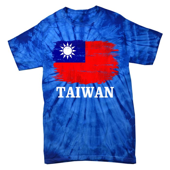 Vintage Taiwan Flag For Taiwanese Gift Cute Gift Tie-Dye T-Shirt