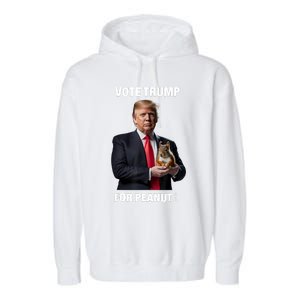 Vote Trump For Peanut The Squirrel Garment-Dyed Fleece Hoodie