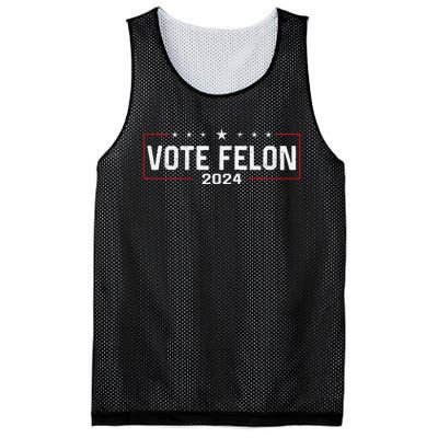 Vote Trump Felon 2024 Bold Political Humor Mesh Reversible Basketball Jersey Tank