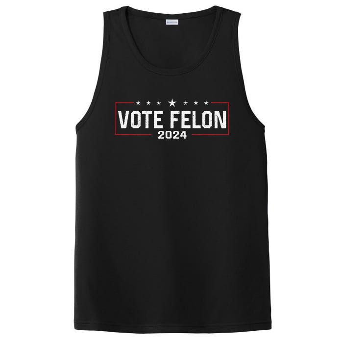 Vote Trump Felon 2024 Bold Political Humor PosiCharge Competitor Tank