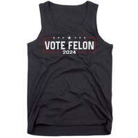 Vote Trump Felon 2024 Bold Political Humor Tank Top