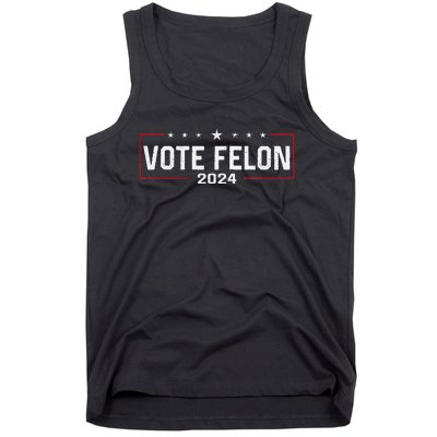 Vote Trump Felon 2024 Bold Political Humor Tank Top