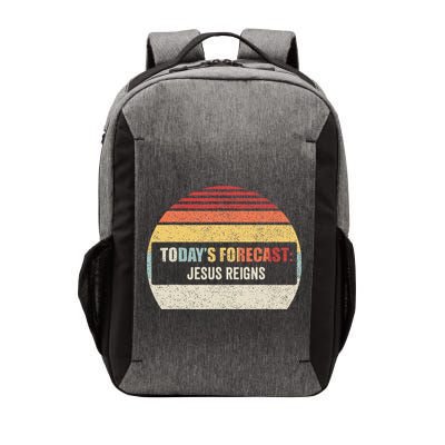 Vintage TodayS Forecast Jesus Reigns Funny Christian Pun Vector Backpack