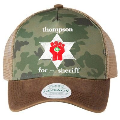 Vintage Thompsons For Sheriff Retro 1970 Distressed Tee Legacy Tie Dye Trucker Hat