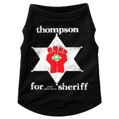 Vintage Thompsons For Sheriff Retro 1970 Distressed Tee Doggie Tank