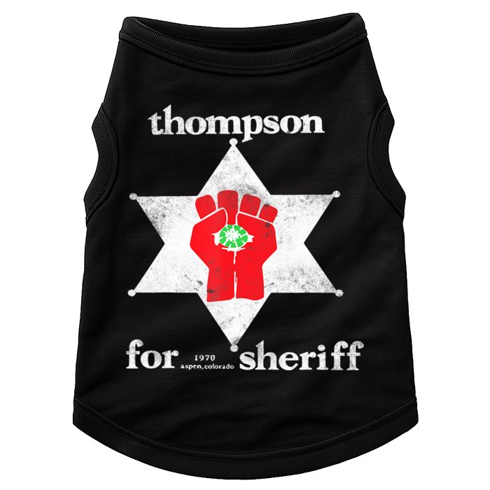 Vintage Thompsons For Sheriff Retro 1970 Distressed Tee Doggie Tank