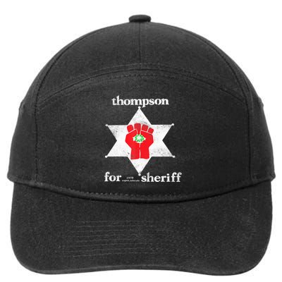 Vintage Thompsons For Sheriff Retro 1970 Distressed Tee 7-Panel Snapback Hat