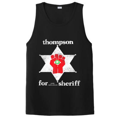 Vintage Thompsons For Sheriff Retro 1970 Distressed Tee PosiCharge Competitor Tank