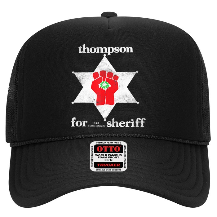 Vintage Thompsons For Sheriff Retro 1970 Distressed Tee Trucker Hat