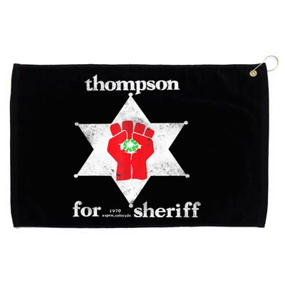 Vintage Thompsons For Sheriff Retro 1970 Distressed Tee Grommeted Golf Towel