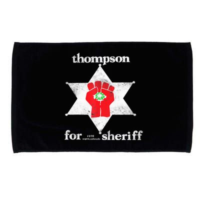 Vintage Thompsons For Sheriff Retro 1970 Distressed Tee Microfiber Hand Towel