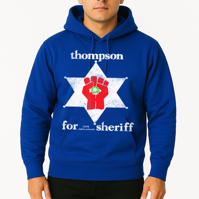 Vintage Thompsons For Sheriff Retro 1970 Distressed Tee Hoodie
