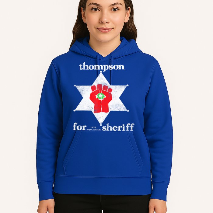 Vintage Thompsons For Sheriff Retro 1970 Distressed Tee Hoodie