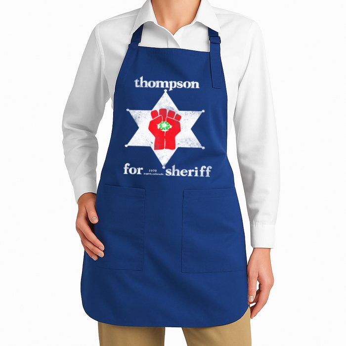 Vintage Thompsons For Sheriff Retro 1970 Distressed Tee Apron