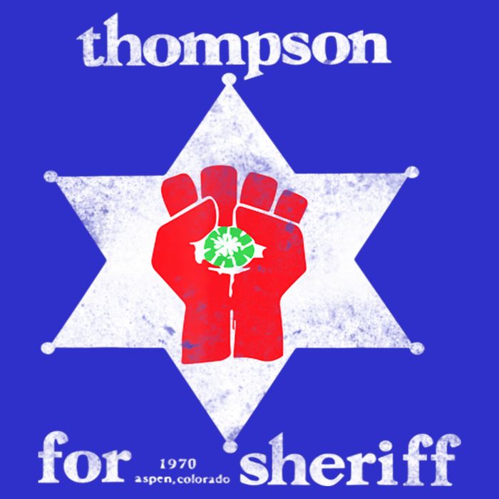 Vintage Thompsons For Sheriff Retro 1970 Distressed Tee Apron