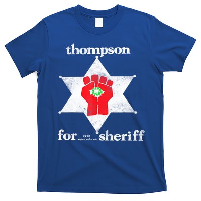 Vintage Thompsons For Sheriff Retro 1970 Distressed Tee T-Shirt