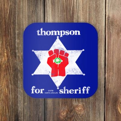 Vintage Thompsons For Sheriff Retro 1970 Distressed Tee Coaster