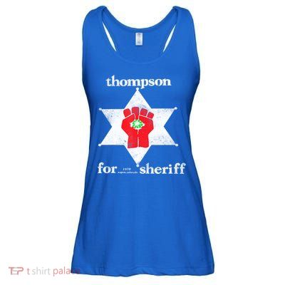 Vintage Thompsons For Sheriff Retro 1970 Distressed Tee Ladies Essential Flowy Tank