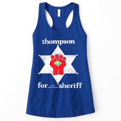 Vintage Thompsons For Sheriff Retro 1970 Distressed Tee Womens Tank Top
