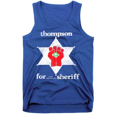 Vintage Thompsons For Sheriff Retro 1970 Distressed Tee Tank Top