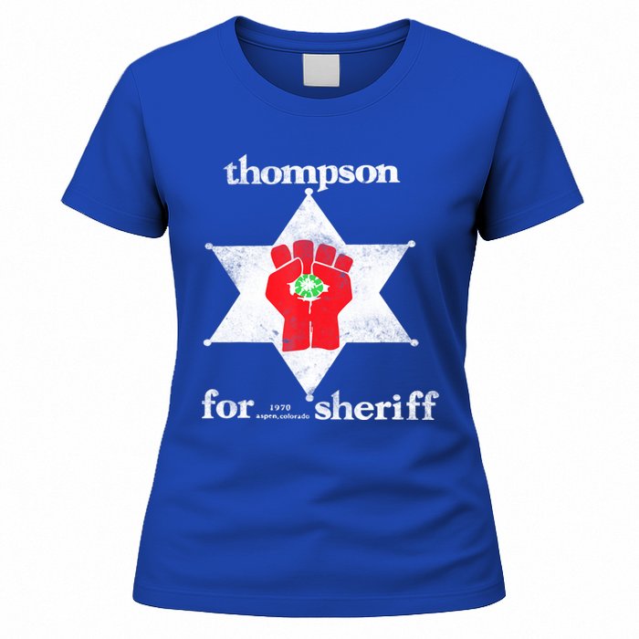 Vintage Thompsons For Sheriff Retro 1970 Distressed Tee Women's T-Shirt