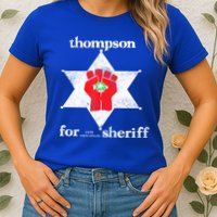 Vintage Thompsons For Sheriff Retro 1970 Distressed Tee Womens T-Shirt