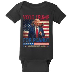 Vote Trump For Peanut The Squirrel Make Pets Safe Again Baby Bodysuit