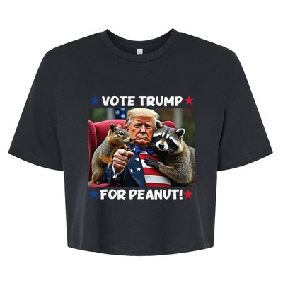 Vote Trump For Peanut The Squirrel Justice For Peanut Bella+Canvas Jersey Crop Tee