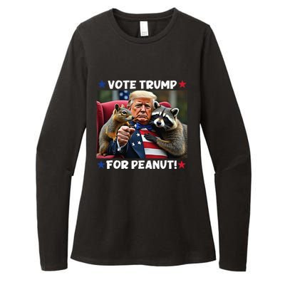 Vote Trump For Peanut The Squirrel Justice For Peanut Womens CVC Long Sleeve Shirt