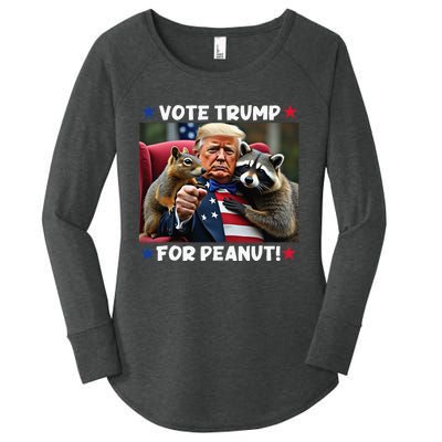 Vote Trump For Peanut The Squirrel Justice For Peanut Women's Perfect Tri Tunic Long Sleeve Shirt