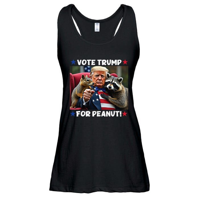 Vote Trump For Peanut The Squirrel Justice For Peanut Ladies Essential Flowy Tank