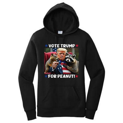 Vote Trump For Peanut The Squirrel Justice For Peanut Women's Pullover Hoodie