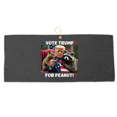 Vote Trump For Peanut The Squirrel Justice For Peanut Large Microfiber Waffle Golf Towel