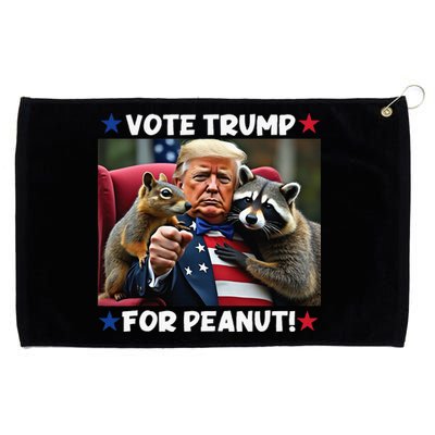 Vote Trump For Peanut The Squirrel Justice For Peanut Grommeted Golf Towel