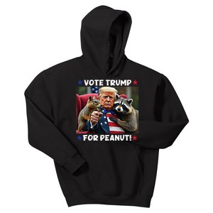 Vote Trump For Peanut The Squirrel Justice For Peanut Kids Hoodie