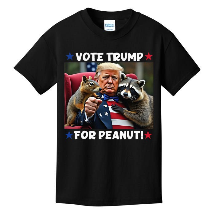 Vote Trump For Peanut The Squirrel Justice For Peanut Kids T-Shirt