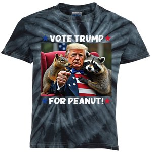 Vote Trump For Peanut The Squirrel Justice For Peanut Kids Tie-Dye T-Shirt