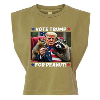 Vote Trump For Peanut The Squirrel Justice For Peanut Garment-Dyed Women's Muscle Tee