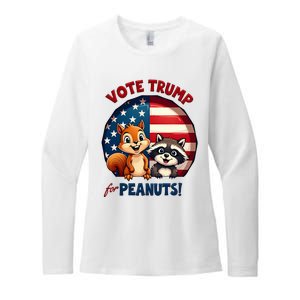 Vote Trump For Peanuts The Squirrel And Fred The Raccoon Womens CVC Long Sleeve Shirt