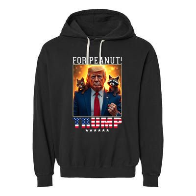 Vote Trump For Peanut The Squirrel Trump 2024 Election Garment-Dyed Fleece Hoodie