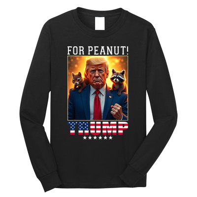 Vote Trump For Peanut The Squirrel Trump 2024 Election Long Sleeve Shirt