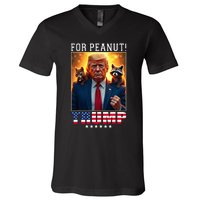 Vote Trump For Peanut The Squirrel Trump 2024 Election V-Neck T-Shirt