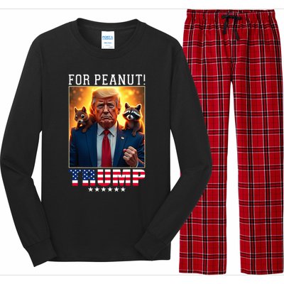 Vote Trump For Peanut The Squirrel Trump 2024 Election Long Sleeve Pajama Set