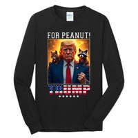 Vote Trump For Peanut The Squirrel Trump 2024 Election Tall Long Sleeve T-Shirt