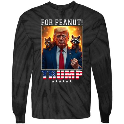 Vote Trump For Peanut The Squirrel Trump 2024 Election Tie-Dye Long Sleeve Shirt