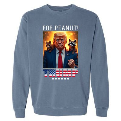 Vote Trump For Peanut The Squirrel Trump 2024 Election Garment-Dyed Sweatshirt