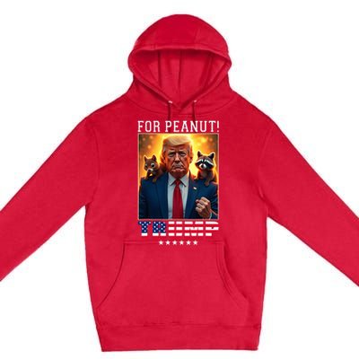 Vote Trump For Peanut The Squirrel Trump 2024 Election Premium Pullover Hoodie