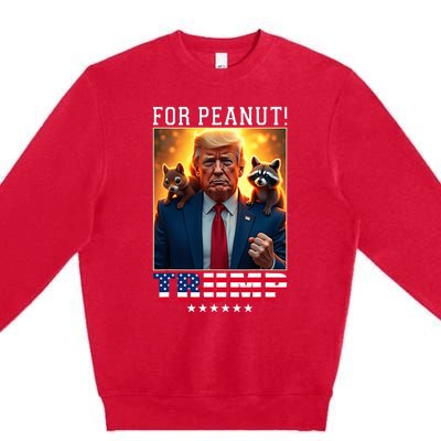 Vote Trump For Peanut The Squirrel Trump 2024 Election Premium Crewneck Sweatshirt