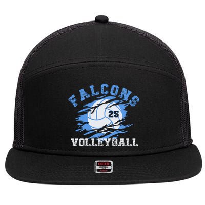 Volleyball Team Gift 7 Panel Mesh Trucker Snapback Hat